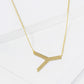 18K Gold Dipped Brushed Metal Initial Alphabet Letter Pendant Necklace