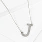 18K Gold Dipped Brushed Metal Initial Alphabet Letter Pendant Necklace