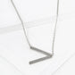18K Gold Dipped Brushed Metal Initial Alphabet Letter Pendant Necklace