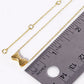 18K Gold Dipped Brushed Metal Ribbon Bow Pendant Necklace