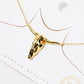 18K Gold Dipped Bull Head Pendant Necklace