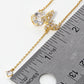 18K Gold Dipped CZ Butterfly Chain Drop Pendant Necklace