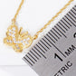 18K Gold Dipped CZ Butterfly Pendant Necklace