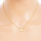 18K Gold Dipped CZ Butterfly Pendant Necklace