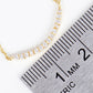 18K Gold Dipped CZ Curved Bar Pendant Delicate Necklace