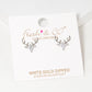 18K Gold Dipped CZ Deer Head Stud Earrings