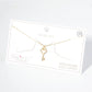 18K Gold Dipped CZ Mother Of Pearl Key Pendant Necklace
