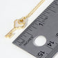 18K Gold Dipped CZ Mother Of Pearl Key Pendant Necklace