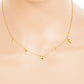 18K Gold Dipped CZ Multi Charms Delicate Necklace