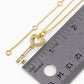 18K Gold Dipped CZ Pave 1 Inch Heart Key Pendant Necklace