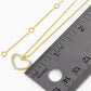 18K Gold Dipped CZ Pave 10mm Heart Pendant Necklace