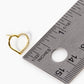 18K Gold Dipped CZ Pave 11mm Heart Stud Earrings