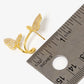 18K Gold Dipped CZ Pave 15mm Butterfly Stud Earrings
