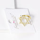 18K Gold Dipped CZ Pave 22mm Star Of David Adjustable Ring