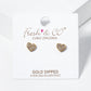 18K Gold Dipped CZ Pave 5mm Heart Post Stud Earrings
