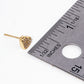 18K Gold Dipped CZ Pave 5mm Heart Post Stud Earrings