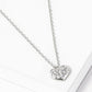 18K Gold Dipped CZ Pave 6mm Heart Pendant Necklace