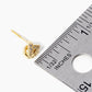 18K Gold Dipped CZ Pave 7mm Triangle Post Stud Earrings