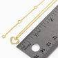 18K Gold Dipped CZ Pave 8mm Heart Pendant Necklace