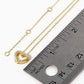 18K Gold Dipped CZ Pave 9mm Heart Pendant Necklace