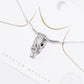 18K Gold Dipped CZ Pave Bull Head Pendant Necklace