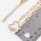 18K Gold Dipped CZ Pave Butterfly Pendant Chain Necklace