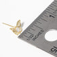 18K Gold Dipped CZ Pave Butterfly Stud Earrings