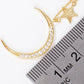 18K Gold Dipped CZ Pave Celestial Stars Pendant Delicate Necklace