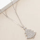 18K Gold Dipped CZ Pave Christmas Tree Pendant Necklace