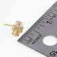 18K Gold Dipped CZ Pave Clover Stud Earrings