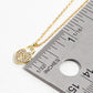 18K Gold Dipped CZ Pave Dainty Heart Padlock Pendant Necklace