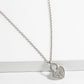 18K Gold Dipped CZ Pave Dainty Heart Padlock Pendant Necklace