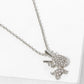18K Gold Dipped CZ Pave Dainty Rudolph Pendant Christmas Necklace