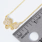 18K Gold Dipped CZ Pave Dynamic Butterfly Pendant Necklace