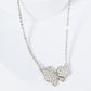18K Gold Dipped CZ Pave Dynamic Butterfly Pendant Necklace