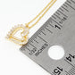 18K Gold Dipped CZ Pave Heart Pendant Delicate Necklace