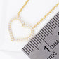 18K Gold Dipped CZ Pave Heart Pendant Necklace