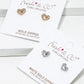 18K Gold Dipped CZ Pave Heart Post Stud Earrings