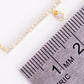 18K Gold Dipped CZ Pave Horizontal Bar Pendant Delicate Necklace