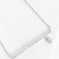18K Gold Dipped CZ Pave Horizontal Bar Pendant Delicate Necklace