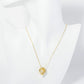 18K Gold Dipped CZ Pave Interlocking Circles Pendant Necklace