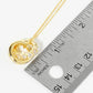 18K Gold Dipped CZ Pave Interlocking Circles Pendant Necklace