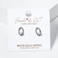 18K Gold Dipped CZ Pave Oval Pearl Post Stud Earrings