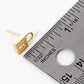 18K Gold Dipped CZ Pave Padlock Stud Earrings