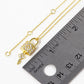 18K Gold Dipped CZ Pave Quatrefoil Key And Lock Pendant Necklace