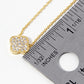 18K Gold Dipped CZ Pave Quatrefoil Pendant Necklace