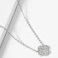 18K Gold Dipped CZ Pave Quatrefoil Pendant Necklace