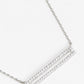 18K Gold Dipped CZ Pave Rectangle Pendant Delicate Necklace