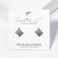 18K Gold Dipped CZ Pave Rhombus Stud Earrings