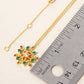 18K Gold Dipped CZ Pave Snowflake Pendant Christmas Necklace